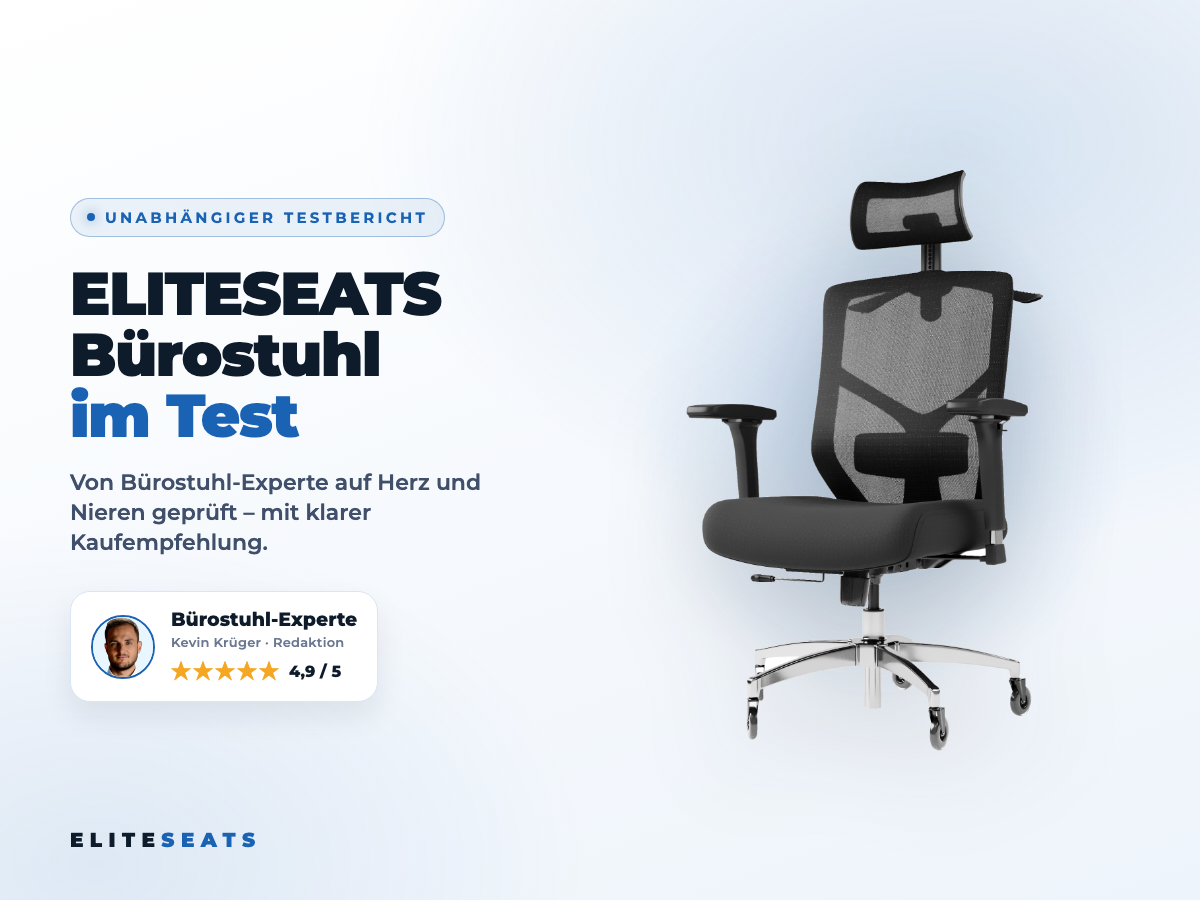 ELITESEATS Bürostuhl Testbericht von Bürostuhl-Experte, 4,9 von 5 Sternen