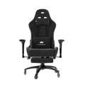 Ergonomischer Gamingstuhl mit Mikrofaser-Velour, 4D Armlehnen & Fußstütze